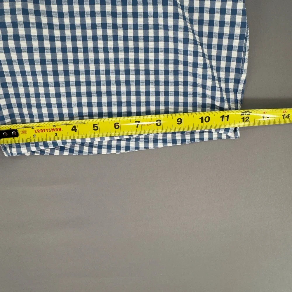Bonobos Seersucker Surf Swim Trunks Mens L Large Blue Gingham Check 7